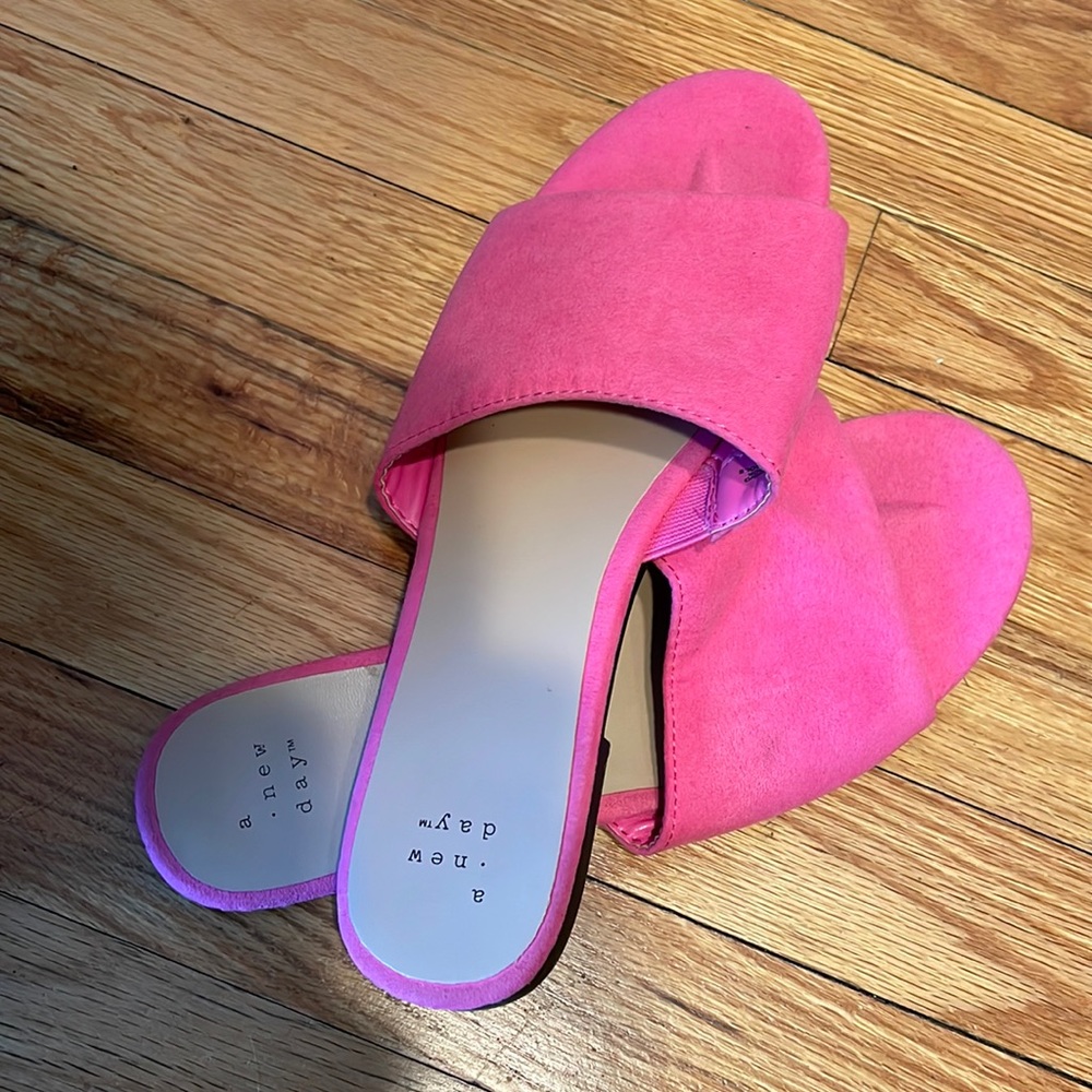 Pink A New Day slides NWOT
